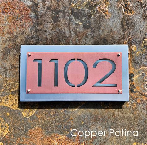 metal house numbers austin|modern steel address plaques.